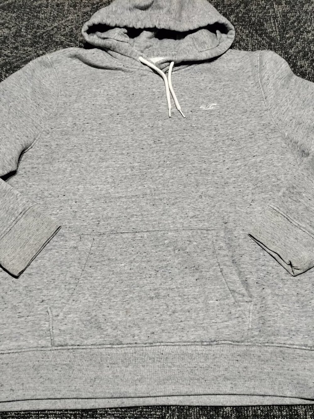 Hollister California Hoodie Men's size XXL Heather Gray Sweatshirt Embroidered